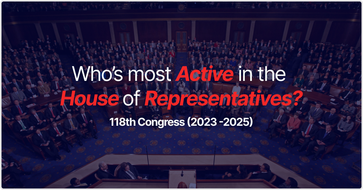 Who's most ACTIVE in the House of Representatives?