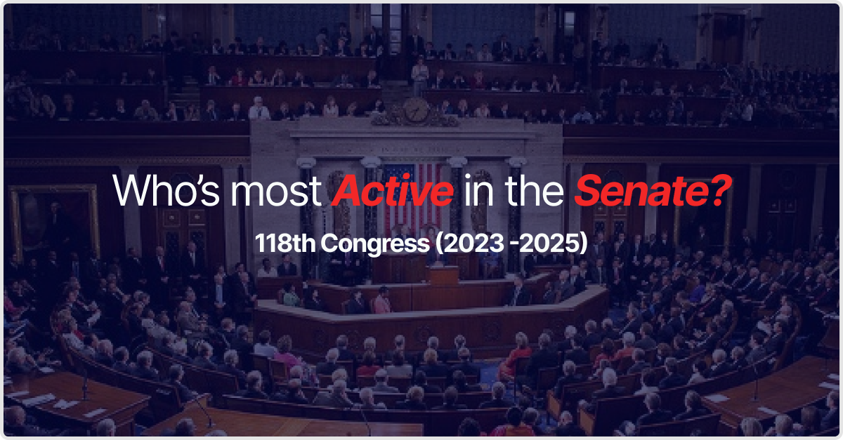 Who's most ACTIVE in Senate?