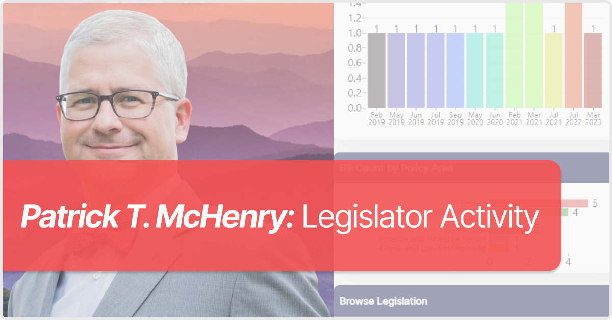 What has the interim house Speaker Patrick T. McHenry been up to?